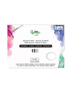 Paletas De Papel Desechables Liderpapel Para Pintura 40 Hojas Gramaje 58G/M2 Con Agujero Para Pulgar 2