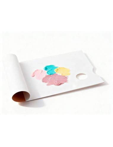 Paletas De Papel Desechables Liderpapel Para Pintura 40 Hojas Gramaje 58G/M2 Con Agujero Para Pulgar|Libreriasalesiana