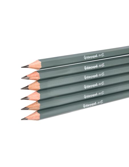 Lapices De Grafito Liderpapel Caja 6 Unidades Durezas Surtidas Certificado Fsc