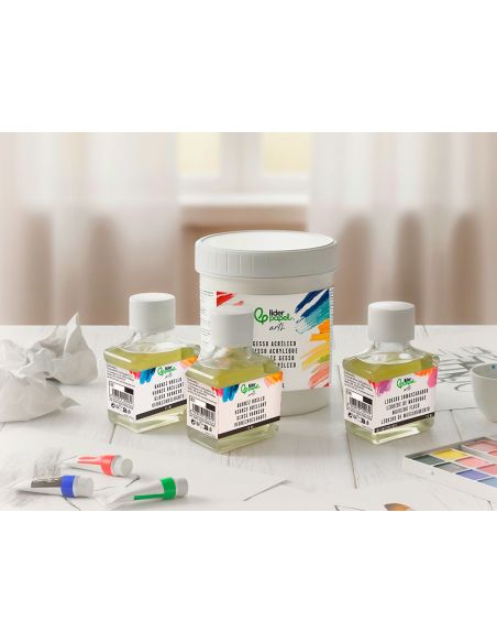 Gesso Liderpapel Aditivo Para Acrilico Preparador De Superficie Bote De 1 Litro