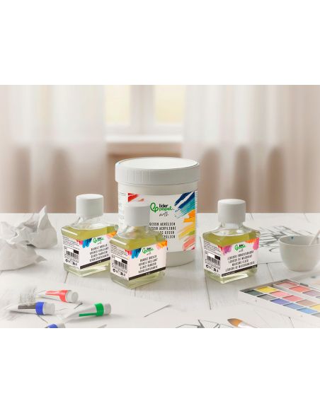 Barniz Acabado Brillante Liderpapel Para Pintura Bote De 75 Ml