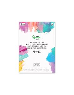 Bloc Papel Multitecnica Liderpapel Din A3 Para Acrilico Oleo Y Gouache 20 Hojas Gramaje 260G/M2 2