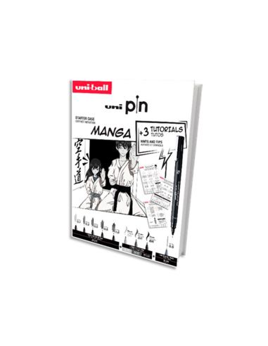Set Iniciacion Uniball Pin Manga Starter Nº1 Blister De 8 Rotuladores + 1 Portaminas
