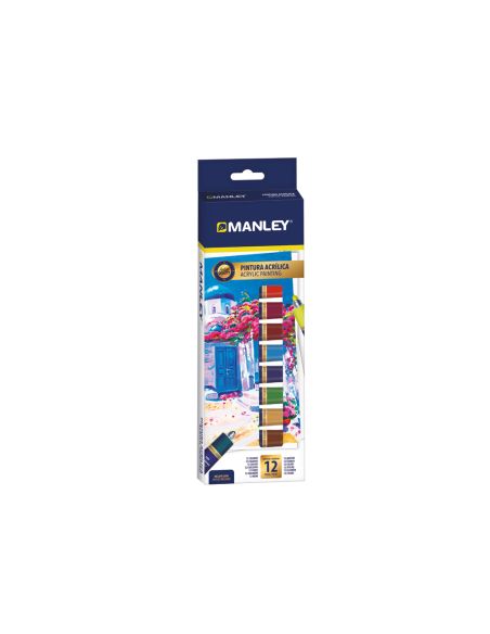 Pintura Acrilica Manley 12 Ml Caja De 12 Unidades Colores Surtidos