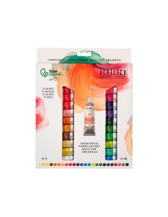 Pintura Acrilica Liderpapel Caja De 24 Tubos De Aluminio De 12 Ml Colores Surtidos 2