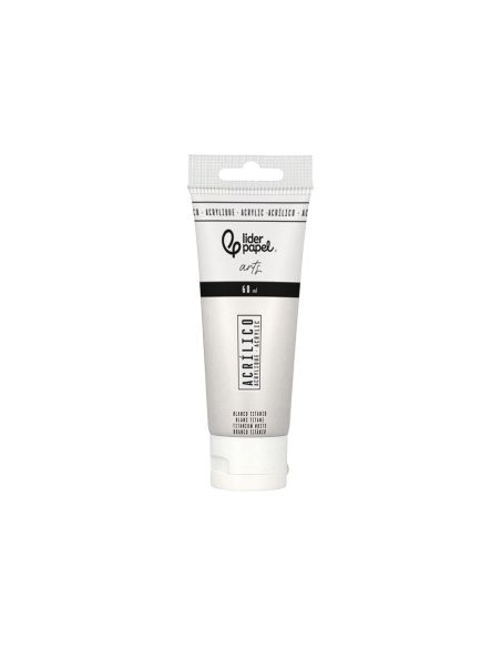 Pintura Acrilica Liderpapel Tubo De Plastico De 60 Ml Color Blanco Titanio