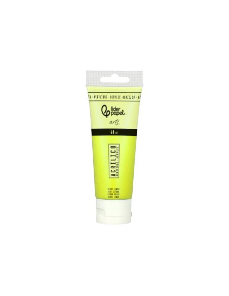 Pintura Acrilica Liderpapel Tubo De Plastico De 60 Ml Color Verde Limon