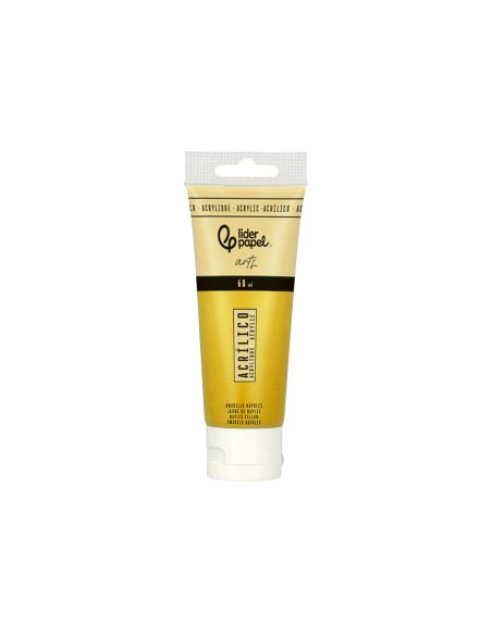 Pintura Acrilica Liderpapel Tubo De Plastico De 60 Ml Color Amarillo Napoles