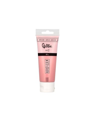 Pintura Acrilica Liderpapel Tubo De Plastico De 60 Ml Color Salmon