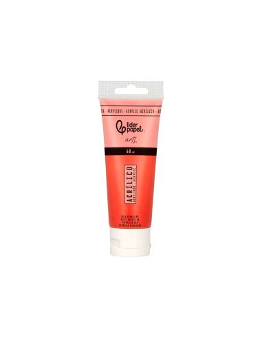 Pintura Acrilica Liderpapel Tubo De Plastico De 60 Ml Color Rojo Bermellon