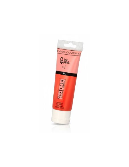 Pintura Acrilica Liderpapel Tubo De Plastico De 60 Ml Color Rojo Bermellon