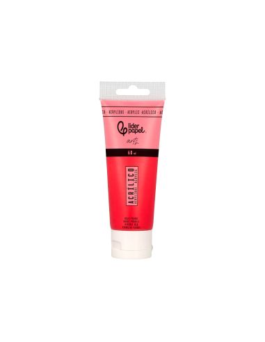 Pintura Acrilica Liderpapel Tubo De Plastico De 60 Ml Color Rojo Pirrol
