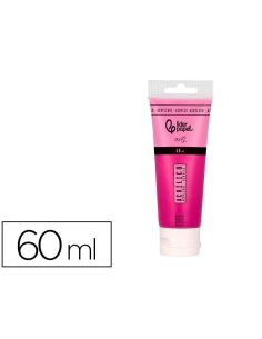 Pintura Acrilica Liderpapel Tubo De Plastico De 60 Ml Color Magenta