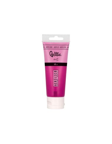 Pintura Acrilica Liderpapel Tubo De Plastico De 60 Ml Color Magenta