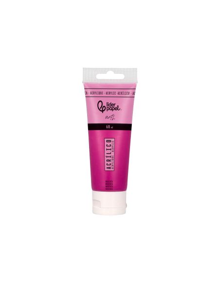 Pintura Acrilica Liderpapel Tubo De Plastico De 60 Ml Color Magenta