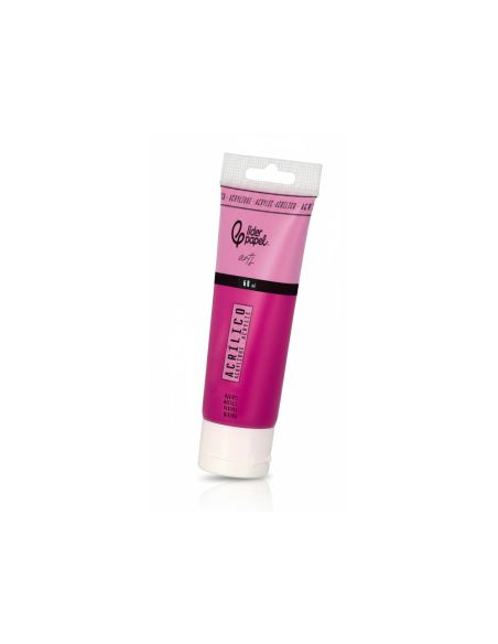 Pintura Acrilica Liderpapel Tubo De Plastico De 60 Ml Color Magenta