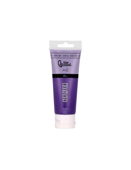 Pintura Acrilica Liderpapel Tubo De Plastico De 60 Ml Color Violeta