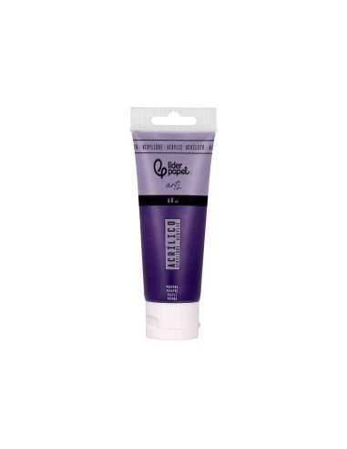 Pintura Acrilica Liderpapel Tubo De Plastico De 60 Ml Color Purpura