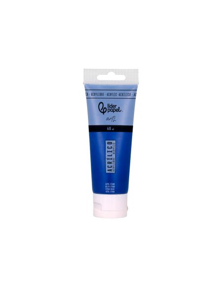 Pintura Acrilica Liderpapel Tubo De Plastico De 60 Ml Color Azul Cian