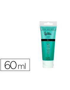 Pintura Acrilica Liderpapel Tubo De Plastico De 60 Ml Color Verde Turquesa