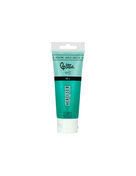 Pintura Acrilica Liderpapel Tubo De Plastico De 60 Ml Color Verde Turquesa
