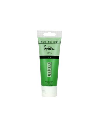 Pintura Acrilica Liderpapel Tubo De Plastico De 60 Ml Color Verde Permanente