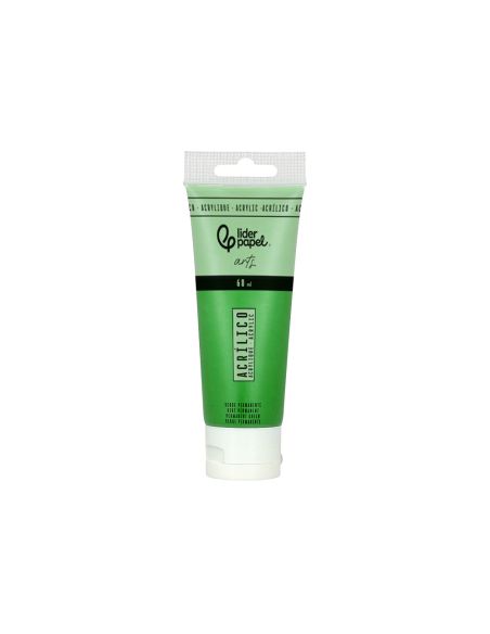 Pintura Acrilica Liderpapel Tubo De Plastico De 60 Ml Color Verde Permanente