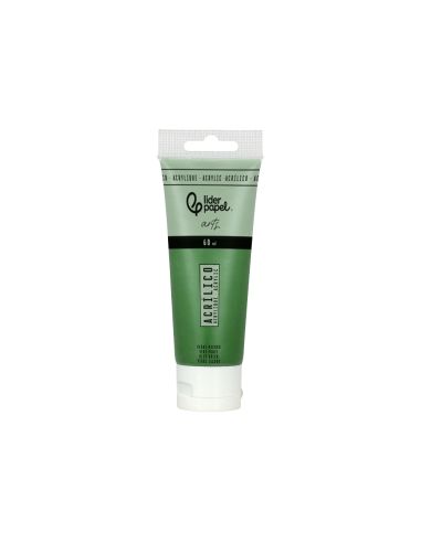 Pintura Acrilica Liderpapel Tubo De Plastico De 60 Ml Color Verde Oscuro