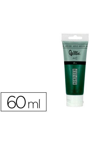 Pintura Acrilica Liderpapel Tubo De Plastico De 60 Ml Color Verde Oliva