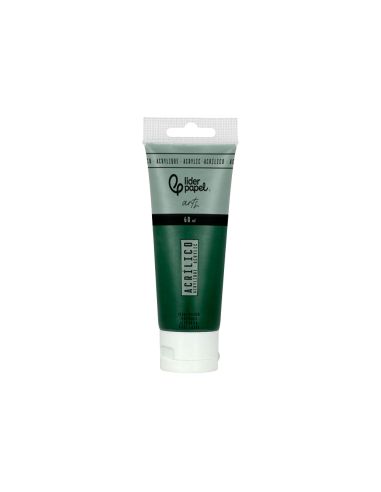 Pintura Acrilica Liderpapel Tubo De Plastico De 60 Ml Color Verde Oliva