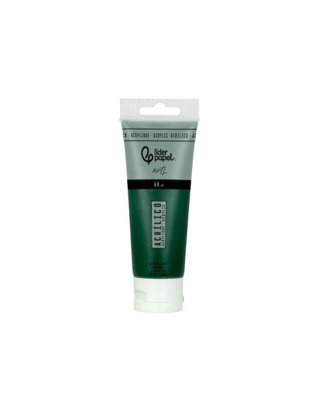Pintura Acrilica Liderpapel Tubo De Plastico De 60 Ml Color Verde Oliva