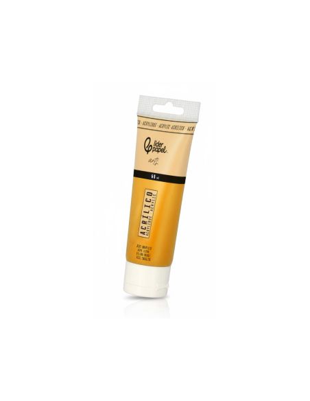 Pintura Acrilica Liderpapel Tubo De Plastico De 60 Ml Color Ocre Amarillo
