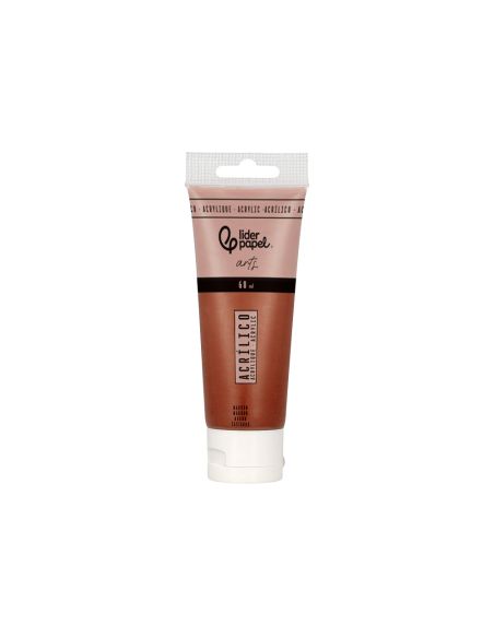 Pintura Acrilica Liderpapel Tubo De Plastico De 60 Ml Color Marron