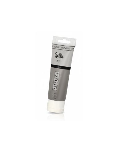 Pintura Acrilica Liderpapel Tubo De Plastico De 60 Ml Color Gris
