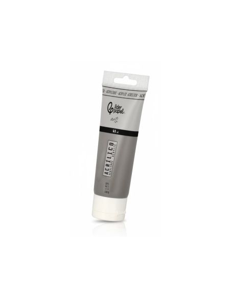 Pintura Acrilica Liderpapel Tubo De Plastico De 60 Ml Color Gris