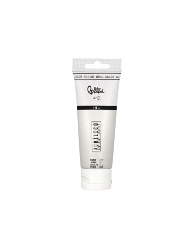 Pintura Acrilica Liderpapel Tubo De Plastico De 120 Ml Color Blanco Titanio