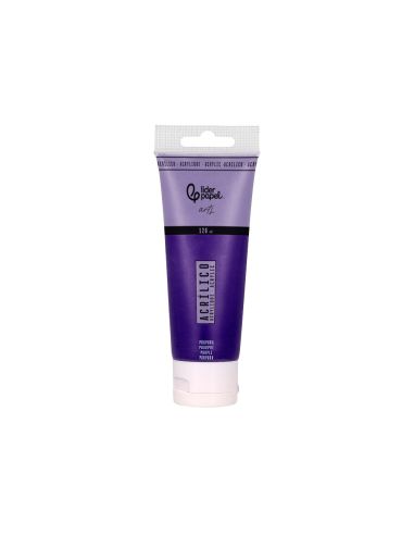 Pintura Acrilica Liderpapel Tubo De Plastico De 120 Ml Color Purpura