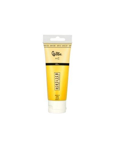 Pintura Acrilica Liderpapel Tubo De Plastico De 120 Ml Color Amarillo