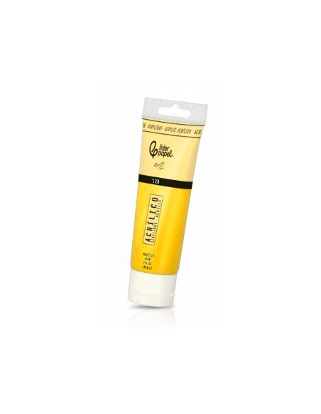 Pintura Acrilica Liderpapel Tubo De Plastico De 120 Ml Color Amarillo