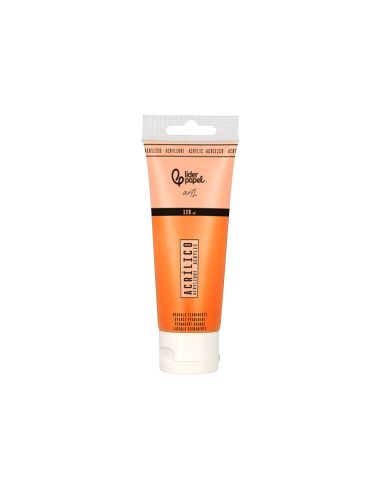Pintura Acrilica Liderpapel Tubo De Plastico De 120 Ml Color Naranja Permanente