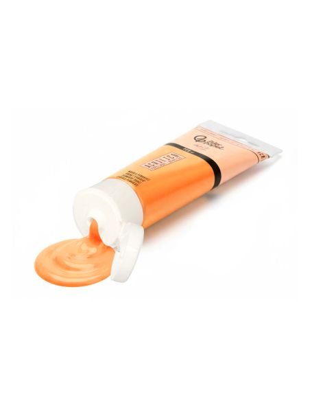 Pintura Acrilica Liderpapel Tubo De Plastico De 120 Ml Color Naranja Permanente