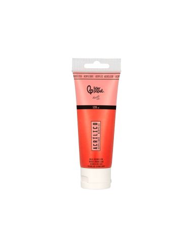 Pintura Acrilica Liderpapel Tubo De Plastico De 120 Ml Color Rojo Bermellon