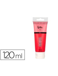 Pintura Acrilica Liderpapel Tubo De Plastico De 120 Ml Color Rojo Pirrol