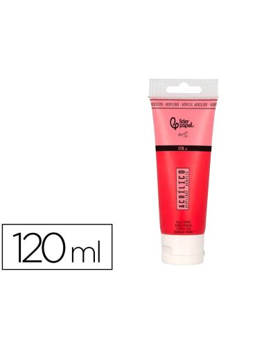Pintura Acrilica Liderpapel Tubo De Plastico De 120 Ml Color Rojo Pirrol