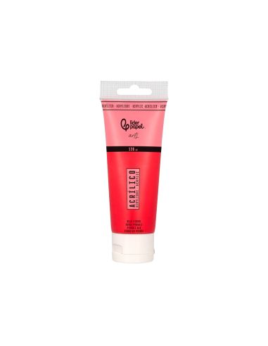 Pintura Acrilica Liderpapel Tubo De Plastico De 120 Ml Color Rojo Pirrol