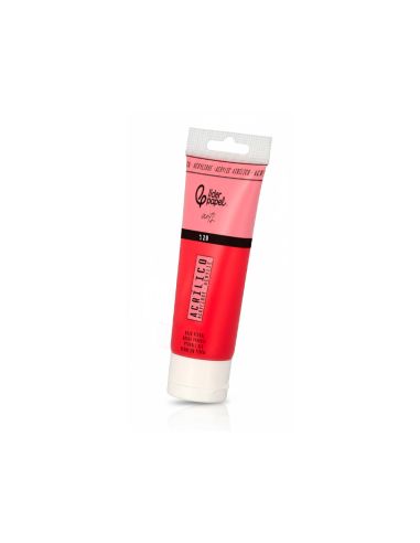 Pintura Acrilica Liderpapel Tubo De Plastico De 120 Ml Color Rojo Pirrol