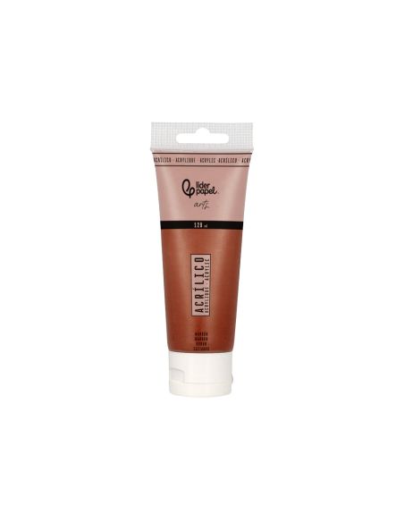 Pintura Acrilica Liderpapel Tubo De Plastico De 120 Ml Color Marron