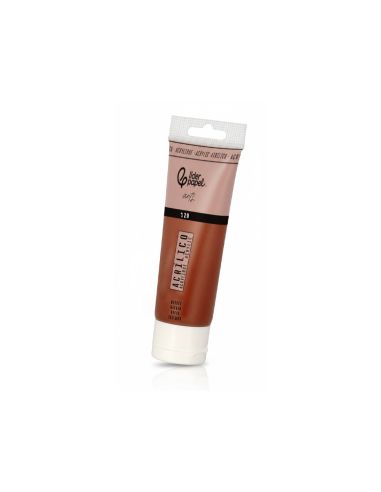 Pintura Acrilica Liderpapel Tubo De Plastico De 120 Ml Color Marron