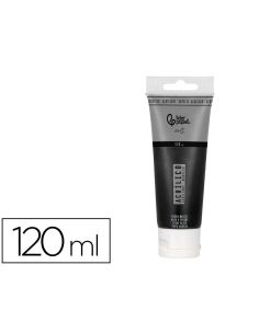 Pintura Acrilica Liderpapel Tubo De Plastico De 120 Ml Color Negro Marfil