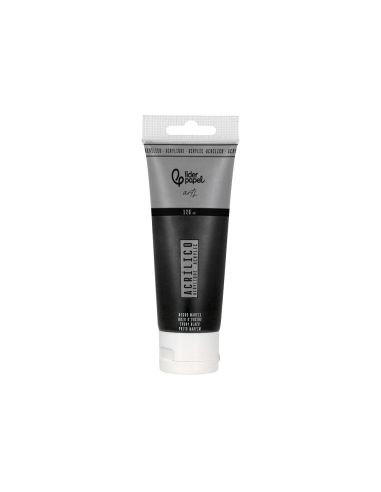 Pintura Acrilica Liderpapel Tubo De Plastico De 120 Ml Color Negro Marfil
